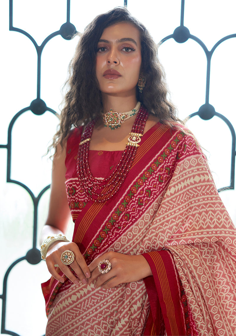 Monjolika Fashion Multicolor Printed Silk Blend Party Contemporary Saree | Grocsy