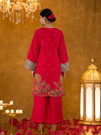 Yufta Pink Pakistani Style Kurta Dupatta Set | Grocsy