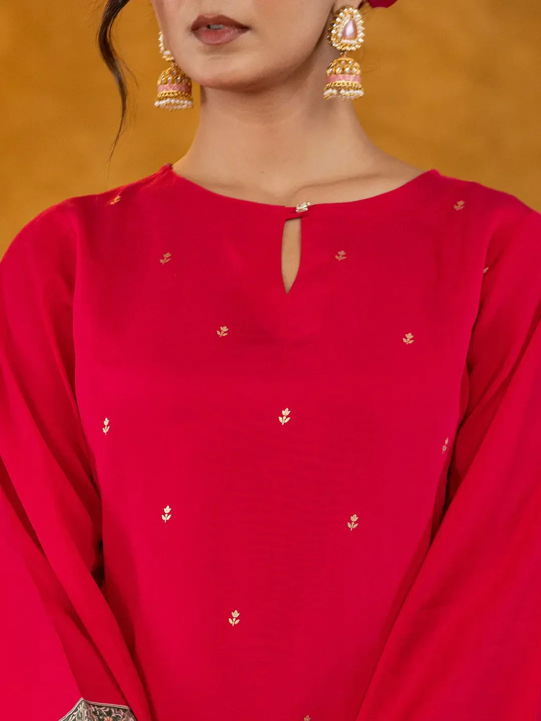 Yufta Pink Pakistani Style Kurta Dupatta Set | Grocsy