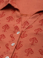 All About You Women Red Cotton Ethnic Motifs Printed Pathani Kurta | Grocsy