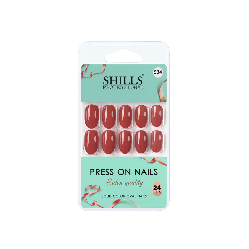 Shills Professional Reusable Press On Nails Oval - SPN534 | Grocsy