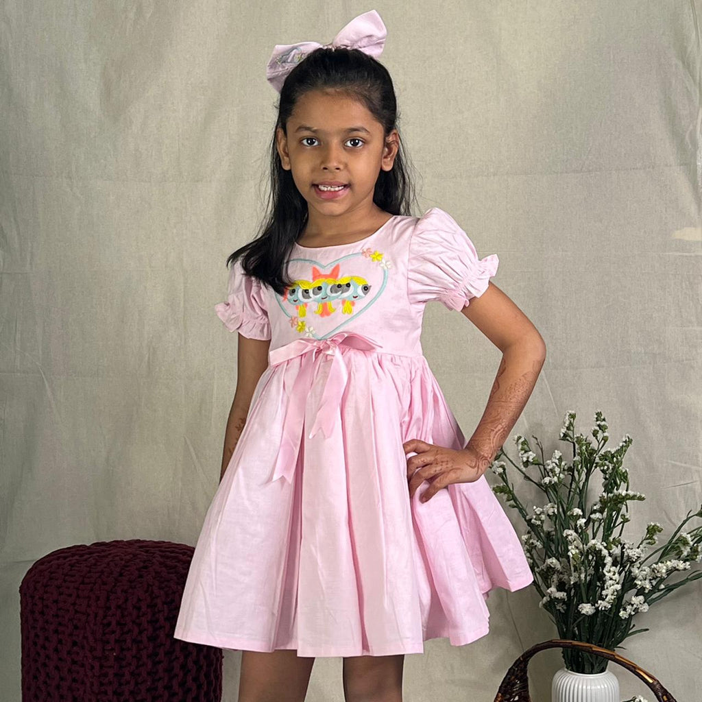 ArthLife Pink Power Girl Party Dress | Grocsy