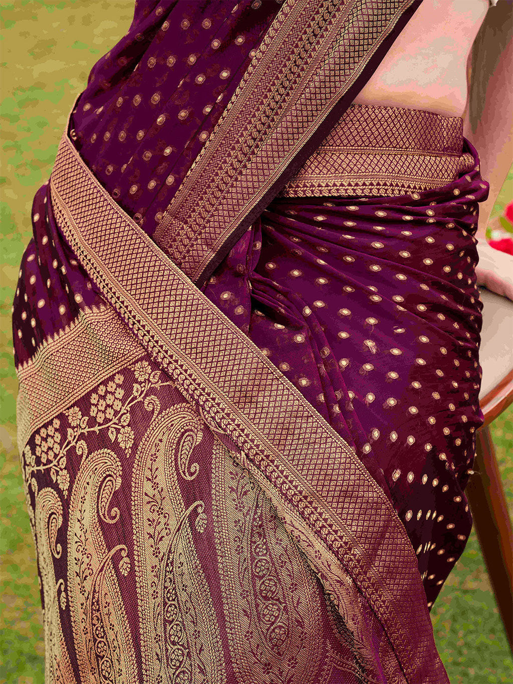Tikhi Imli Embellished Zari Art Silk Saree | Grocsy