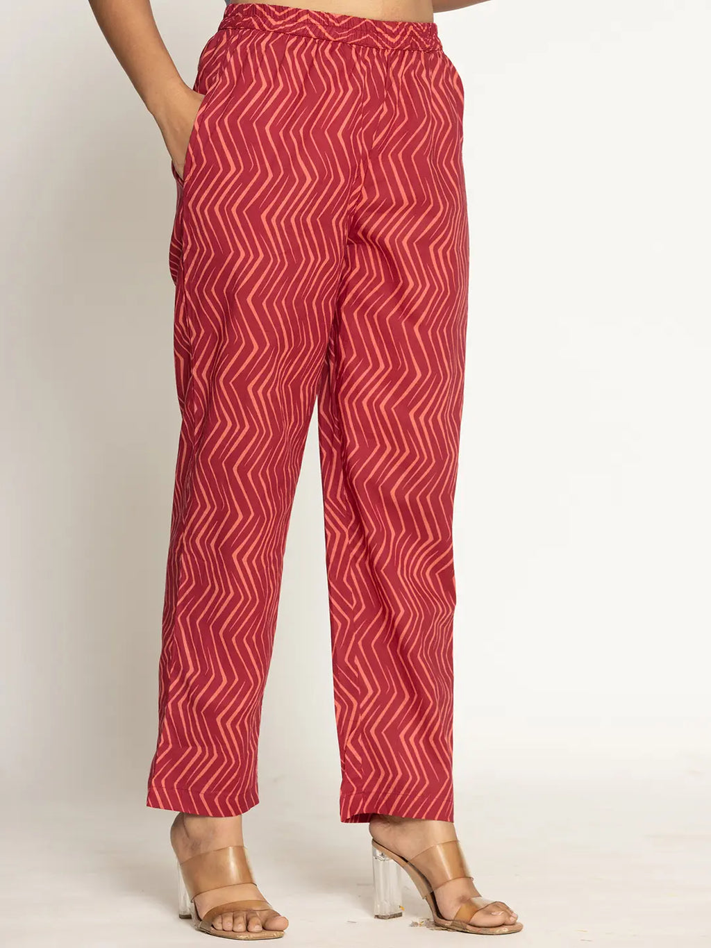 Yufta Burgundy Cotton Dori_Embroidery Straight Kurta Dupatta Pant Set | Grocsy
