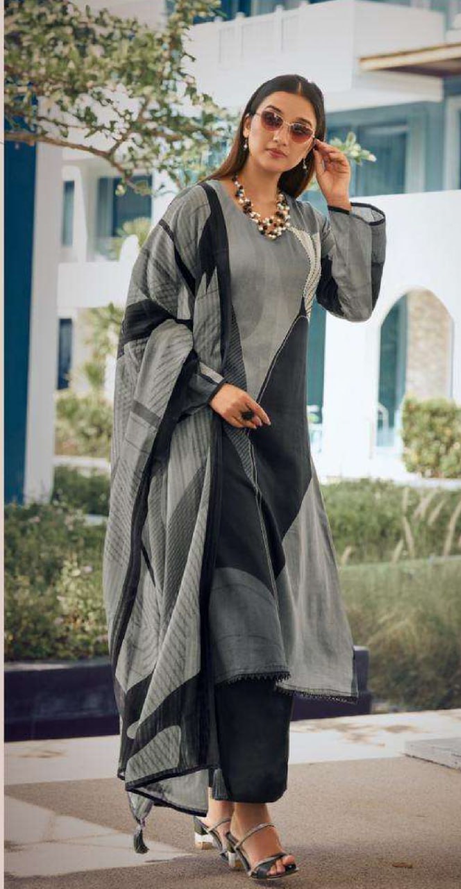 Pramukh Fab Grey Color Rayon Kurta Set | Grocsy