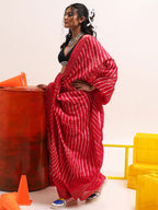 Tikhi Imli Leheriya Jute Silk Ready to Wear Saree | Grocsy