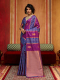 Monjolika Fashion Multi Colour Handloom Silk Blend Contemporary Saree With Weaving Work | Grocsy