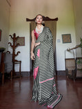 Monjolika Fashion Satin Printed Multicolor Casual Saree | Grocsy