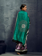 Monjolika Fashion Satin Lilac Printed Casual Saree | Grocsy