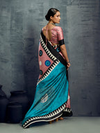 Monjolika Fashion Satin Light Pink Printed Casual Saree | Grocsy