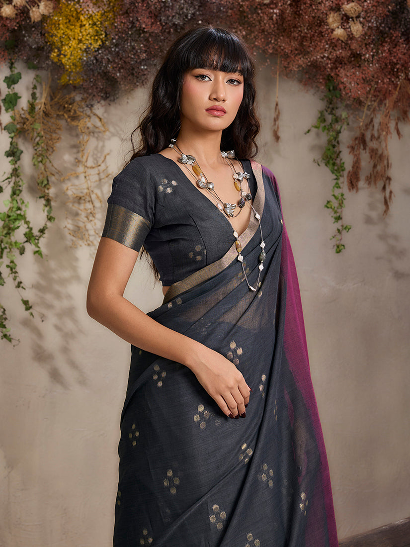 Monjolika Fashion Multi Colour Viscose Cotton Weaving Contemporary Saree | Grocsy
