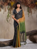 Monjolika Fashion Multi Colour Viscose Cotton Weaving Contemporary Saree | Grocsy