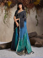 Monjolika Fashion Multi Colour Viscose Cotton Weaving Contemporary Saree | Grocsy