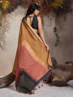 Monjolika Fashion Multi Colour Viscose Cotton Weaving Contemporary Saree | Grocsy