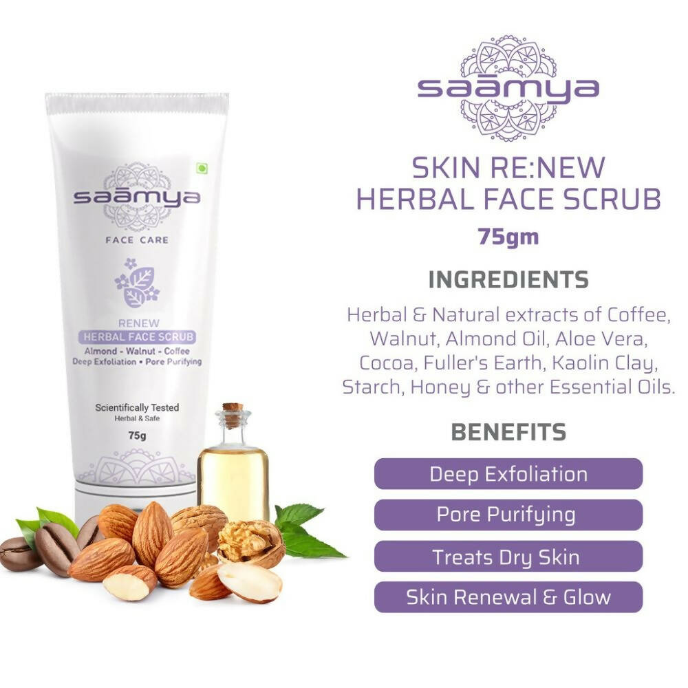 Saamya Skin ReNew Herbal Face Scrub | Grocsy