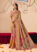 Monjolika Fashion Multicolor Embroidered Silk Blend Saree | Grocsy