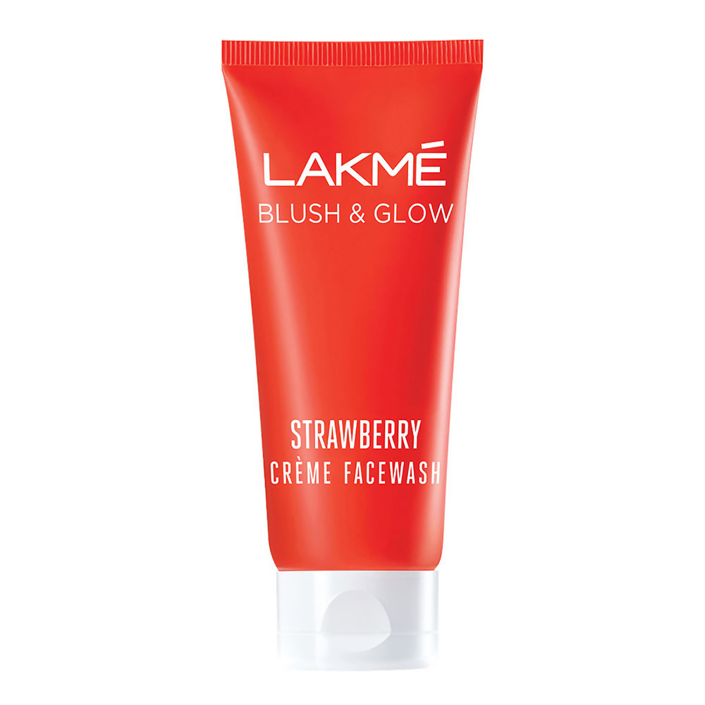 Lakme Blush & Glow Strawberry Creme Face Wash | Grocsy