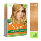 Nisha Creme Hair Color for Women - Golden Blonde | Grocsy