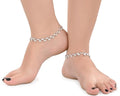 AanyaCentric Silver Plated Traditional Anklets Payal - Classic and Stylish for Women and Girls | Grocsy