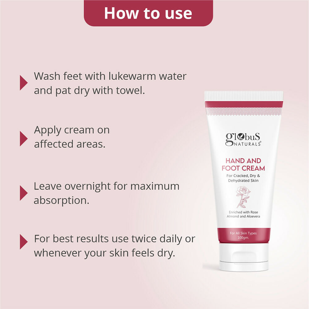 Globus Naturals Nourishing Hand & Foot Cream, On The Go Hydration | Grocsy