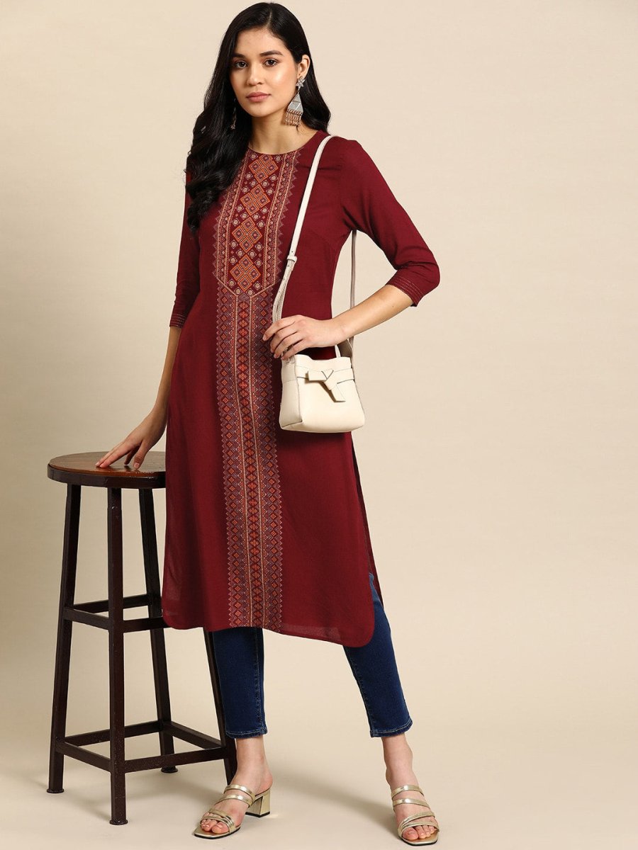 All About You Women Ethnic Motifs Printed Kurta | Grocsy