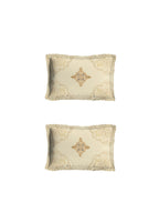 DDecor Beige & Grey Ethnic Motifs 180 TC Cotton 1 King Bedsheet with 2 Pillow Covers | Grocsy