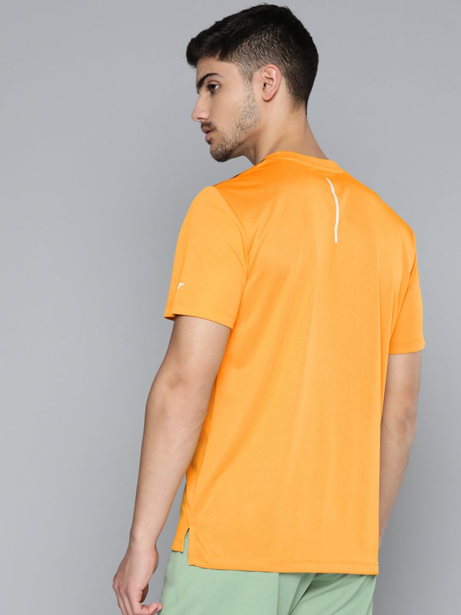 Alcis Men Typography Printed Anti Static Slim Fit Sports T-shirt | Grocsy