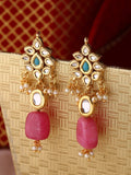 Shoshaa Gold Contemporary Drop Earrings | Grocsy