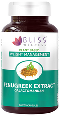 Bliss Welness Weight Management Fenugreek Extract Galactomannan Veg Capsule | Grocsy