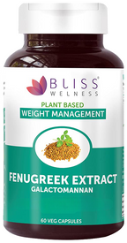Bliss Welness Weight Management Fenugreek Extract Galactomannan Veg Capsule | Grocsy