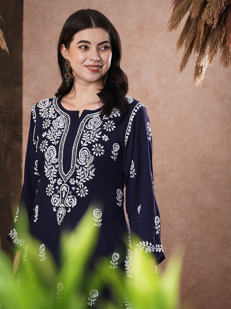 ADA Women Ethnic Motifs Printed Thread Work Kurta | Grocsy