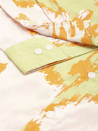 Off White Men Pure Cotton Relaxed Opaque Printed Casual Resort Shirt - Mahotsav | Grocsy
