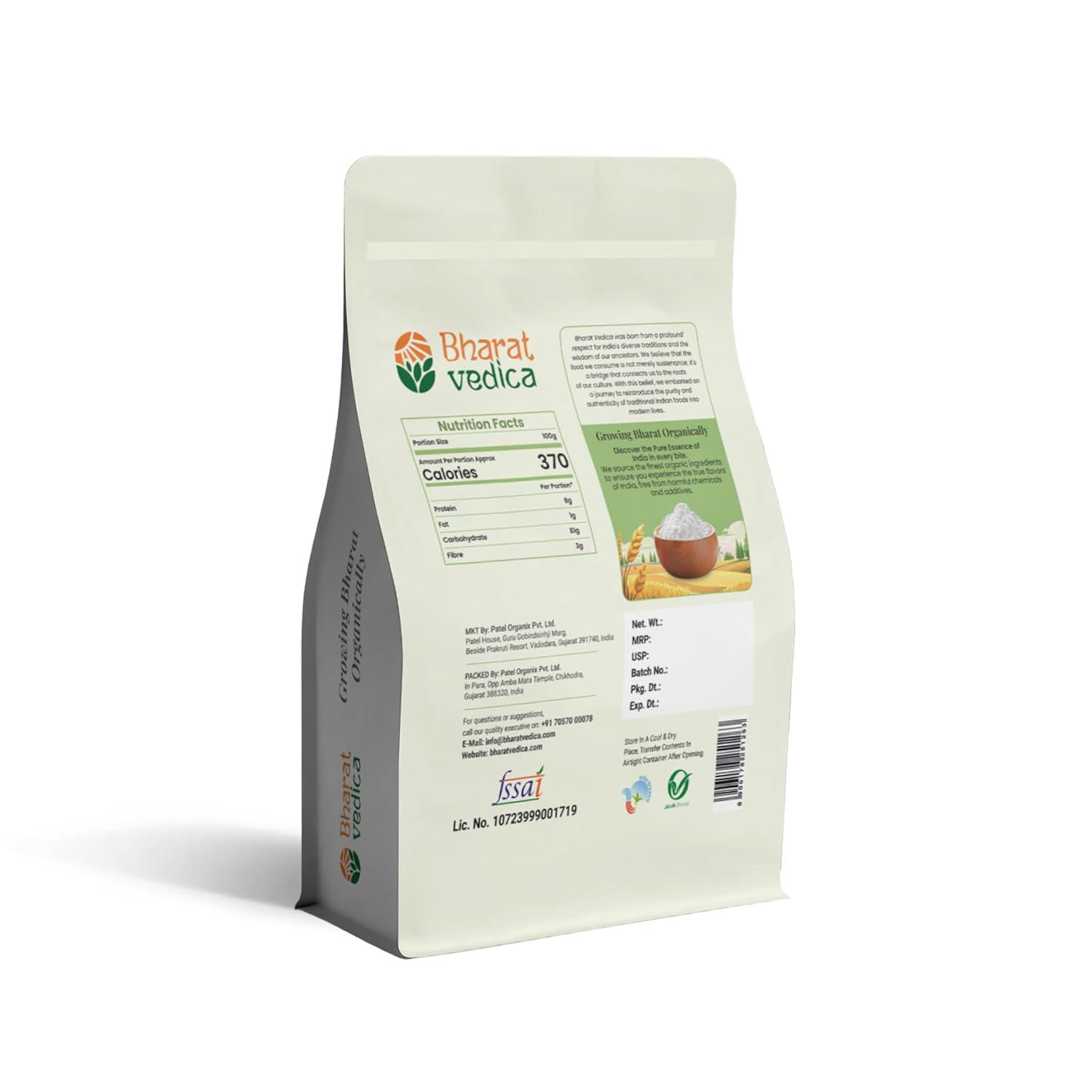 Bharat Vedica Organic Rice Flour - Organic Chawal ka Atta | Grocsy