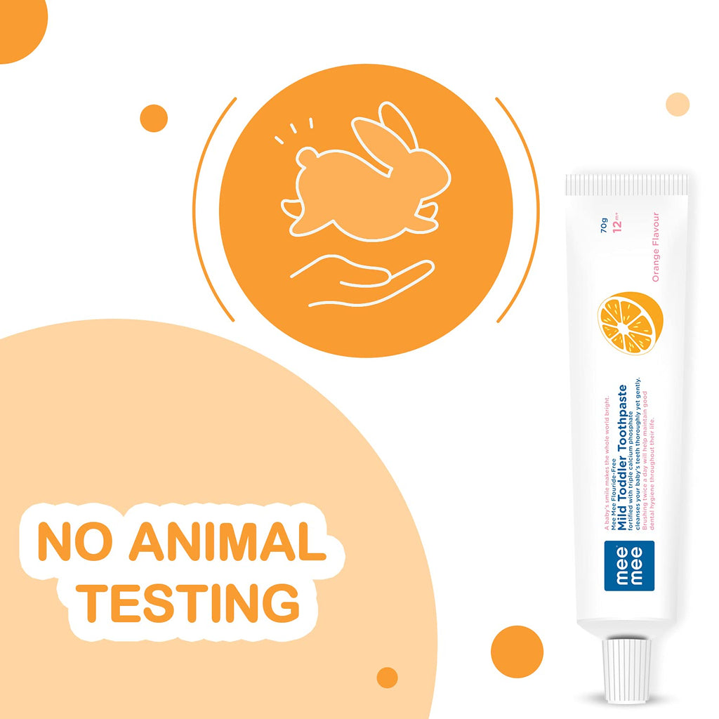 Mee Mee Fluoride-Free Mild Toddler Toothpaste - Orange Flavor | Grocsy