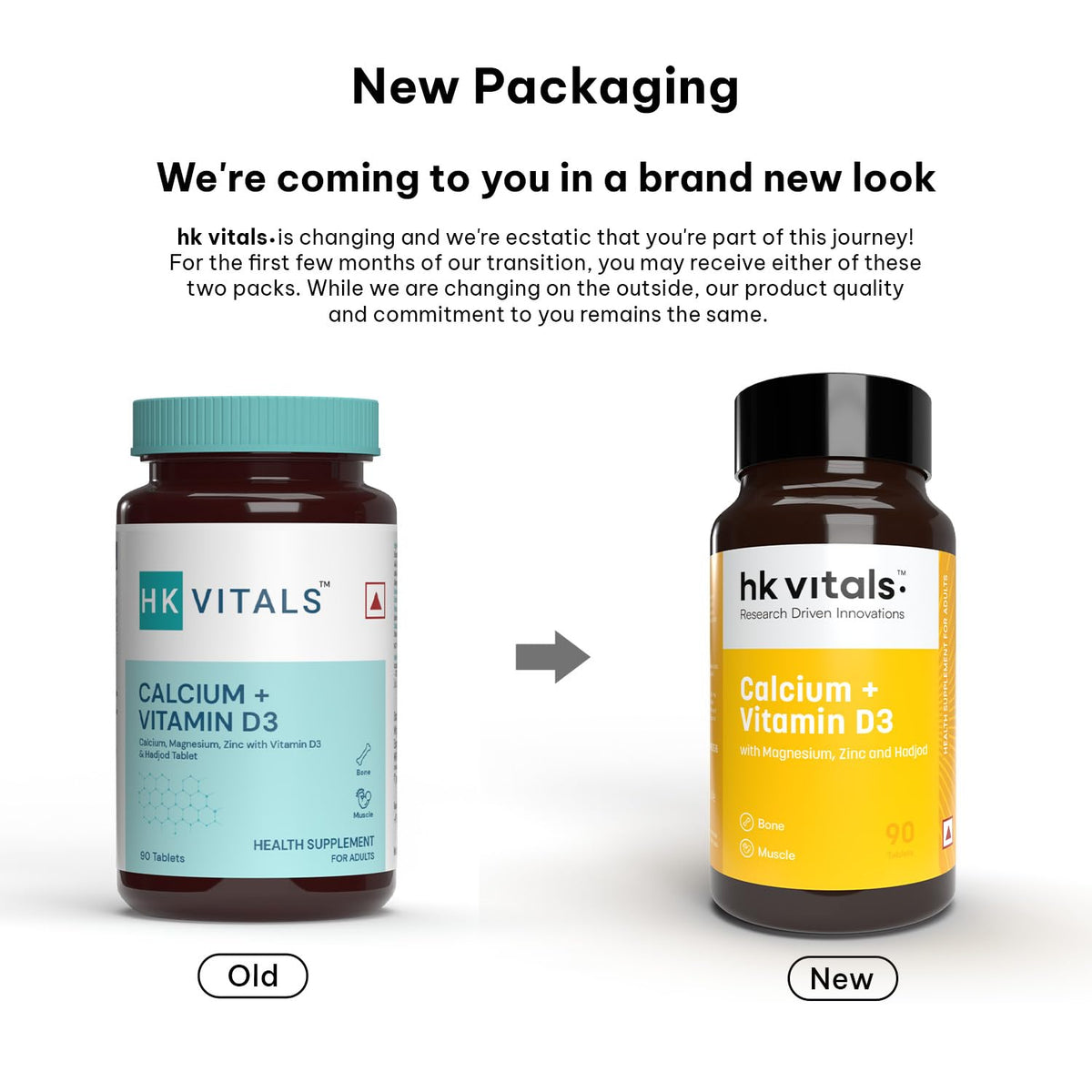 HK Vitals Calcium + Vitamin D3 Tablets | Grocsy