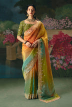 Monjolika Fashion Fancy Fabric Embroidered Saree in Multicolor | Grocsy