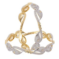 Gold-Polished Alloy Heart Shape American Diamond Studded Bangle Set - The Pari