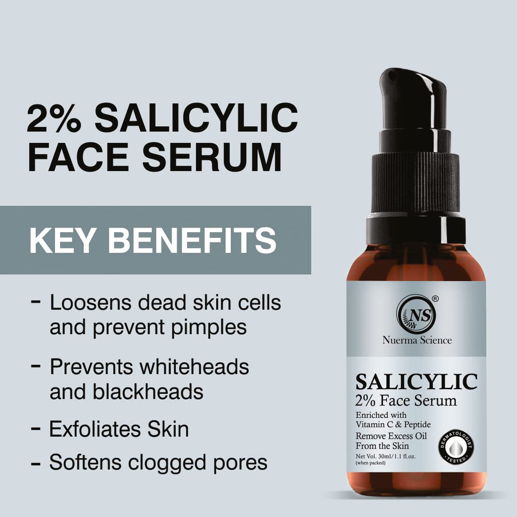 Nuerma Science Salicylic Acid Face Serum | Clear, Radiant Skin | Grocsy