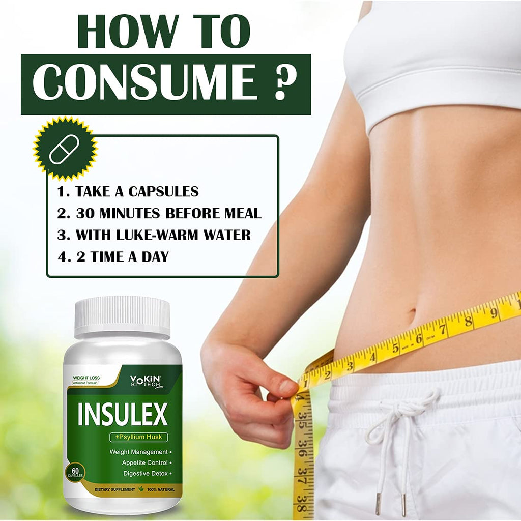Vokin Biotech Insulex Weight Management | Appetite Control | Digestive Detox | Grocsy