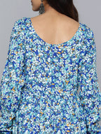 HERE&NOW Women Floral Printed Scoop Neck Anarkali Kurta | Grocsy