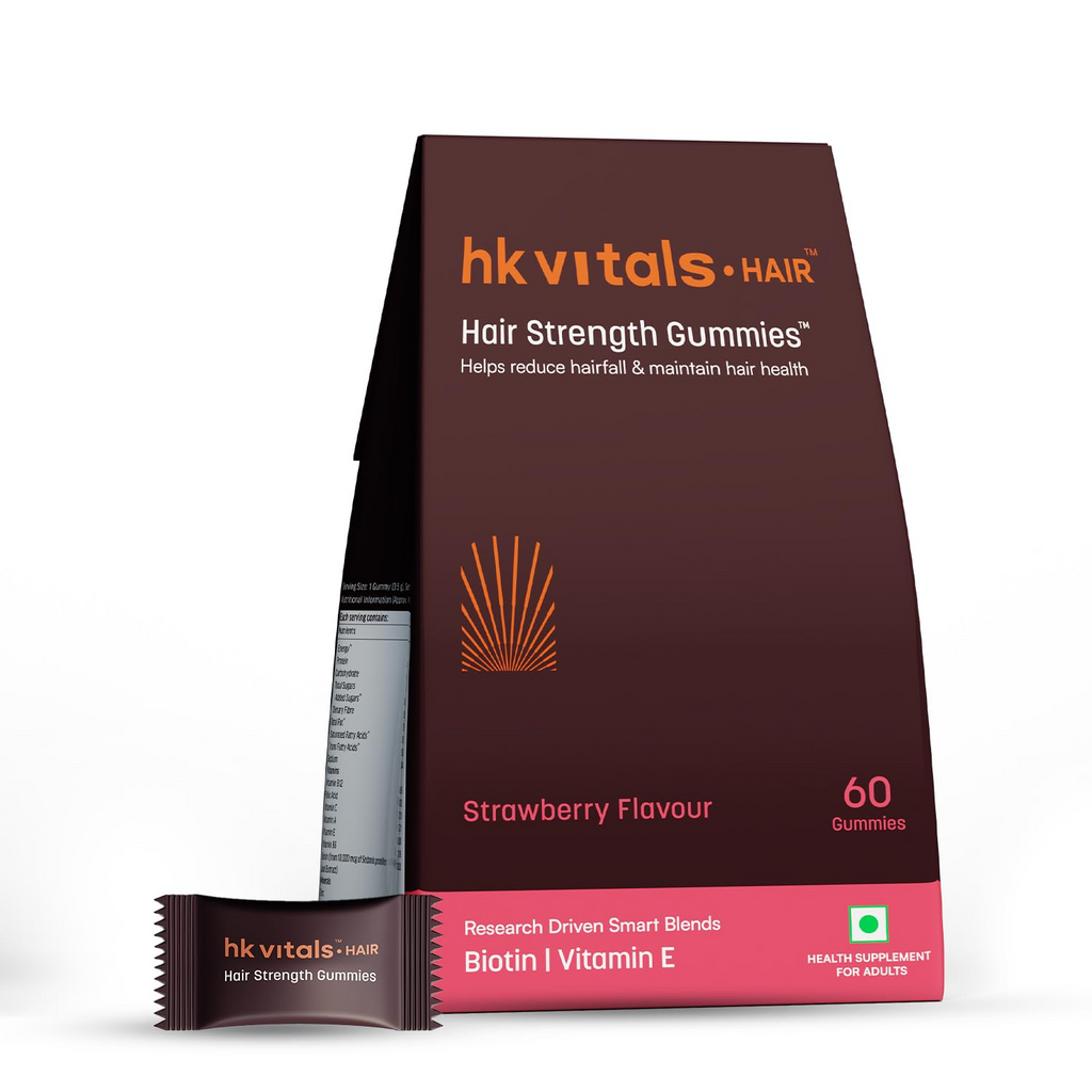 HK Vitals Hair Strength Biotin Gummies - Strawberry Flavor | Grocsy