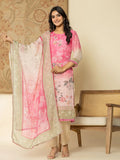 Yufta Oragnza Kurta Set With Pant And Dupatta Comes With Cotton Lining And Intricate Embroideries | Grocsy
