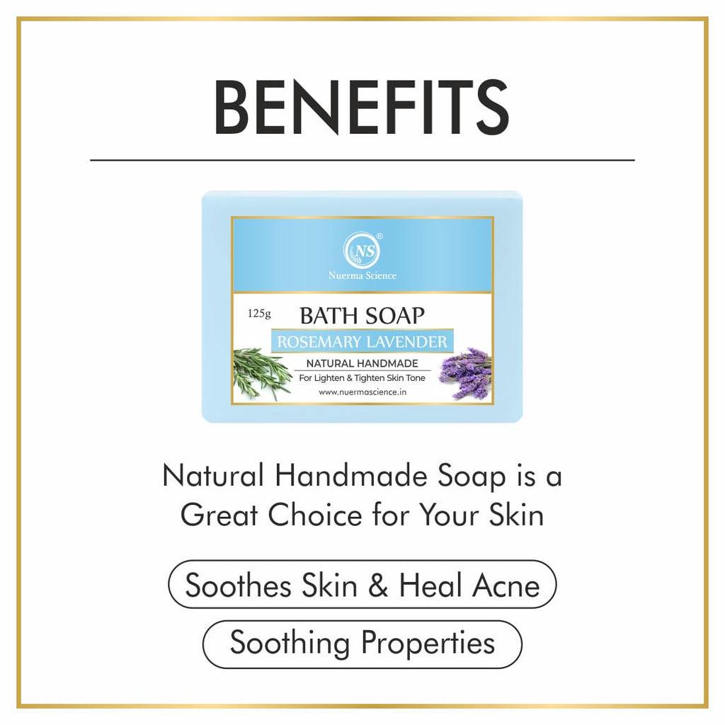 Nuerma Science Rosemary Lavender Bath Soap | for Lighten & Tighten Skin Tone | Grocsy