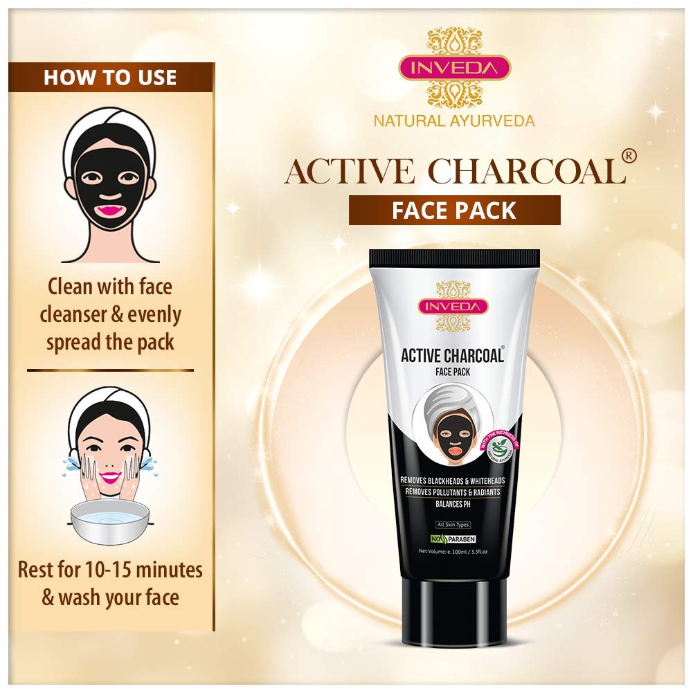 Inveda Active Charcoal Face Pack | Grocsy