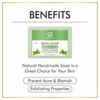 Nuerma Science Basil Scrub Bath Soap | For Acne, Blemishes & Pimples Control | Grocsy
