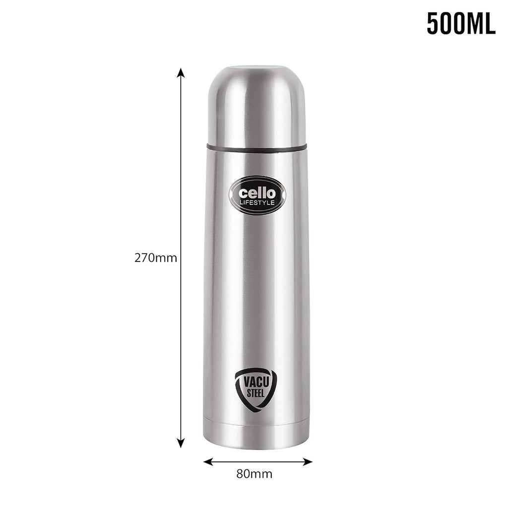 CELLO Lifestyle Insulated Stainless Steel Flask Water Bottle for Daily Use 500 ml | Grocsy