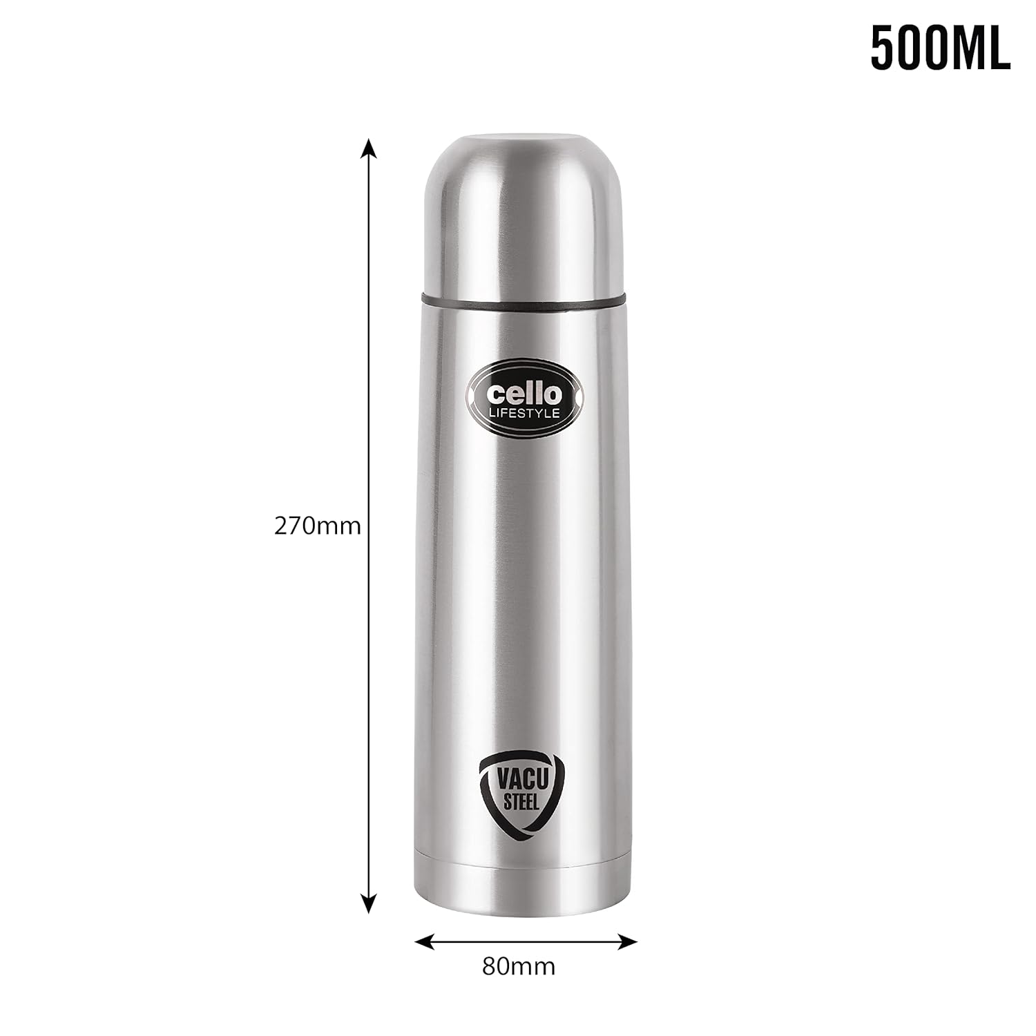 CELLO Lifestyle Insulated Stainless Steel Flask Water Bottle for Daily Use 500 ml | Grocsy