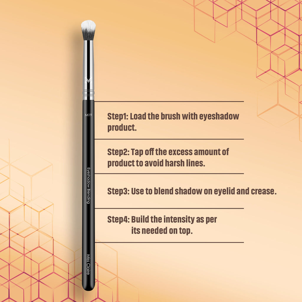 Miss Claire M19 - Eyeshadow Blending Brush - Chrome | Grocsy