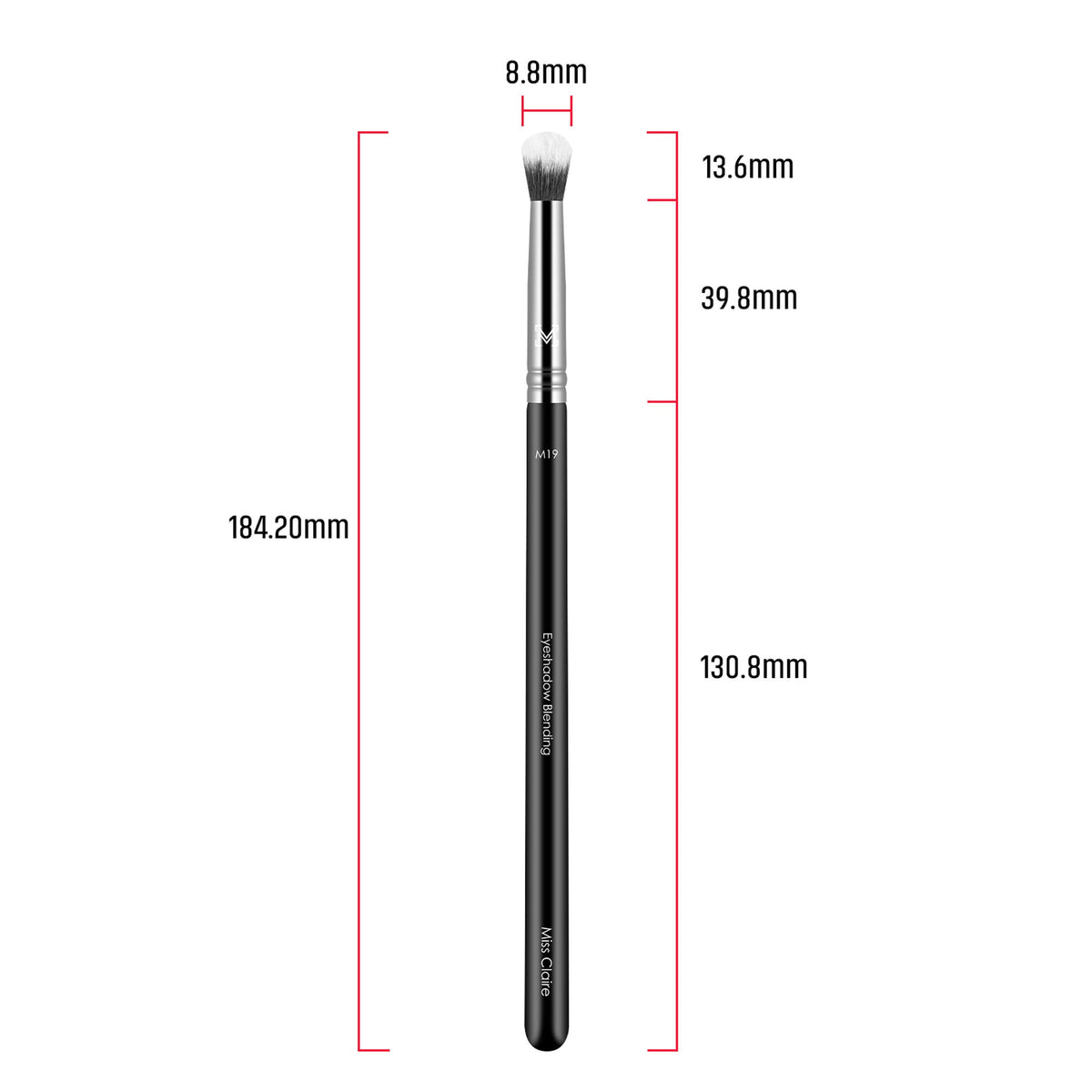 Miss Claire M19 - Eyeshadow Blending Brush - Chrome | Grocsy