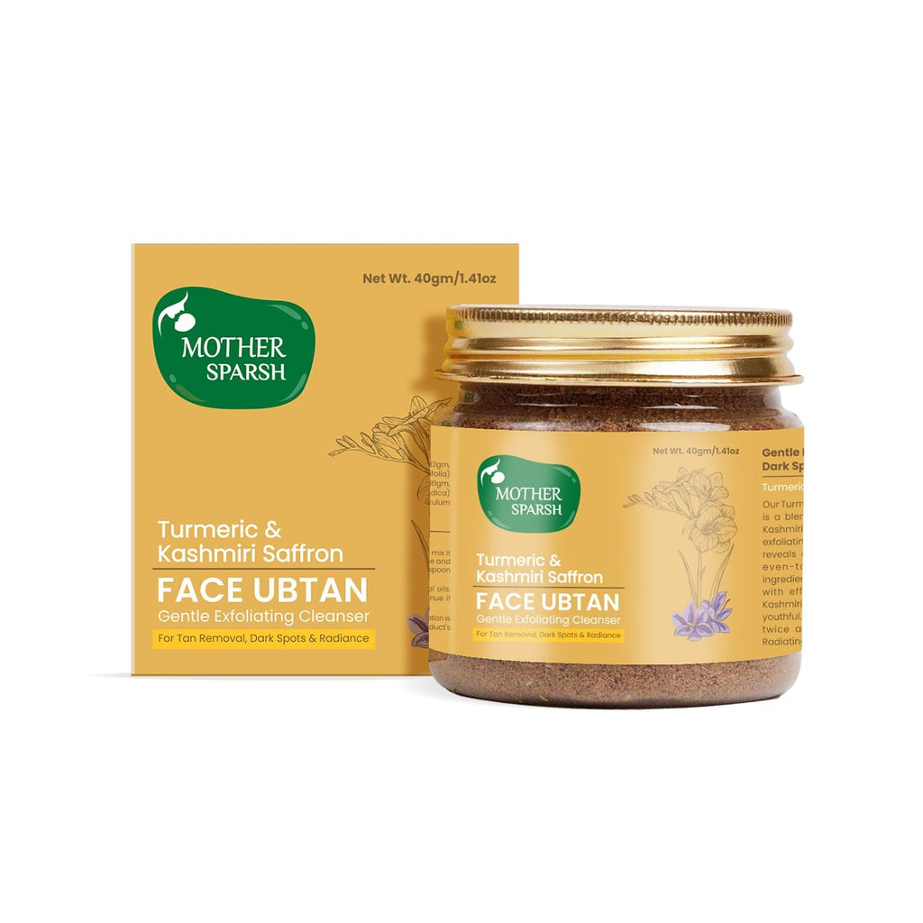 Mother Sparsh Turmeric & Kashmiri Saffron Face Ubtan Powder | Grocsy